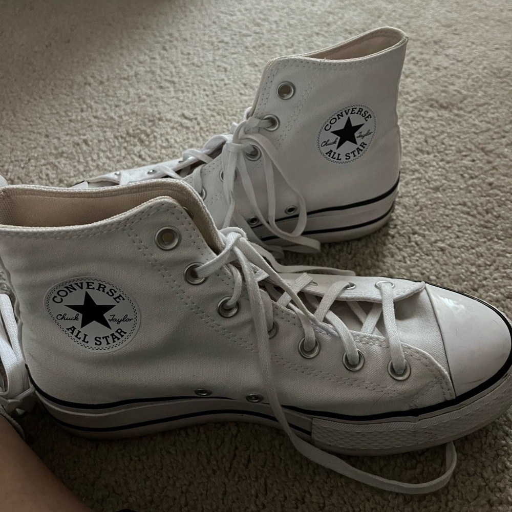 Womens hightop platform converse